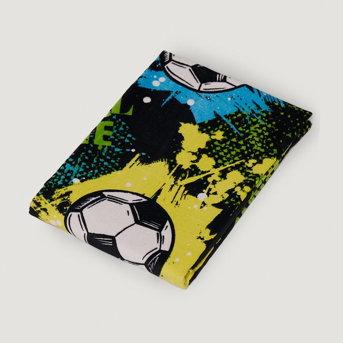 TOALLA DE PLAYA RIPLEY HOME FÚTBOL VELOUR NEGRO - 4