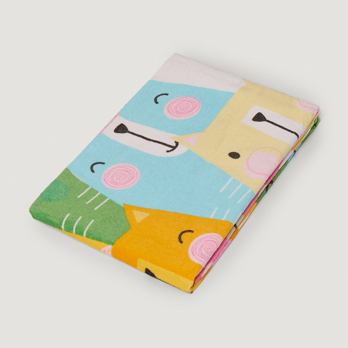 TOALLA DE PLAYA RIPLEY HOME GATITOS VELOUR ROSADO - 4