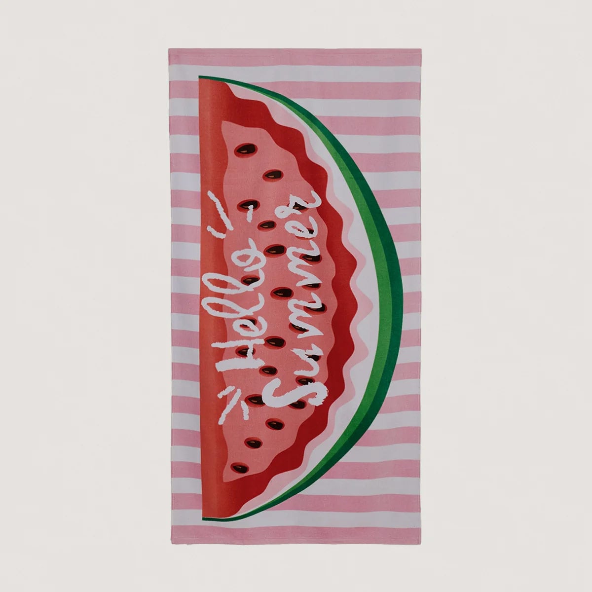 TOALLA DE PLAYA RIPLEY HOME HELLO SUMMER VELOUR ROSADO - 2