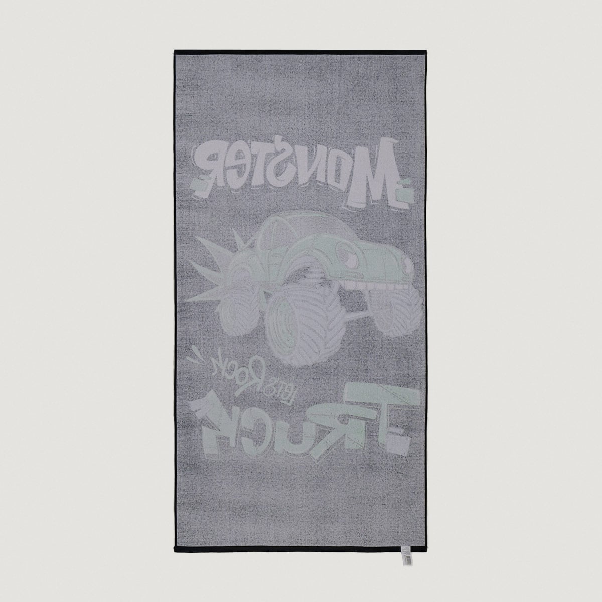 TOALLA DE PLAYA RIPLEY HOME MONSTER TRUCK VELOUR NEGRO - 3