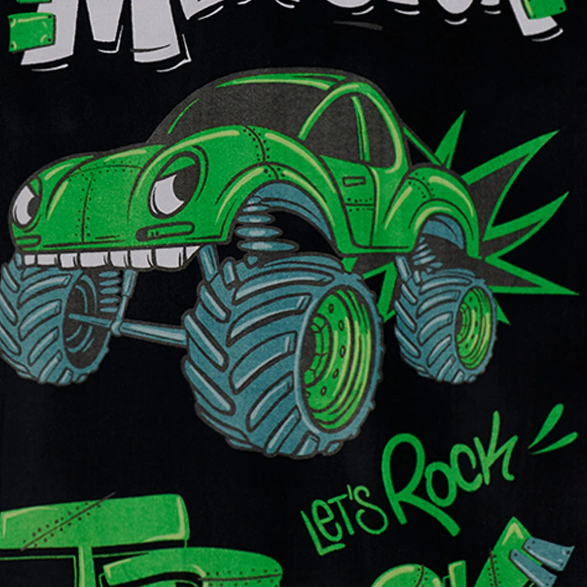 TOALLA DE PLAYA RIPLEY HOME MONSTER TRUCK VELOUR NEGRO - 5
