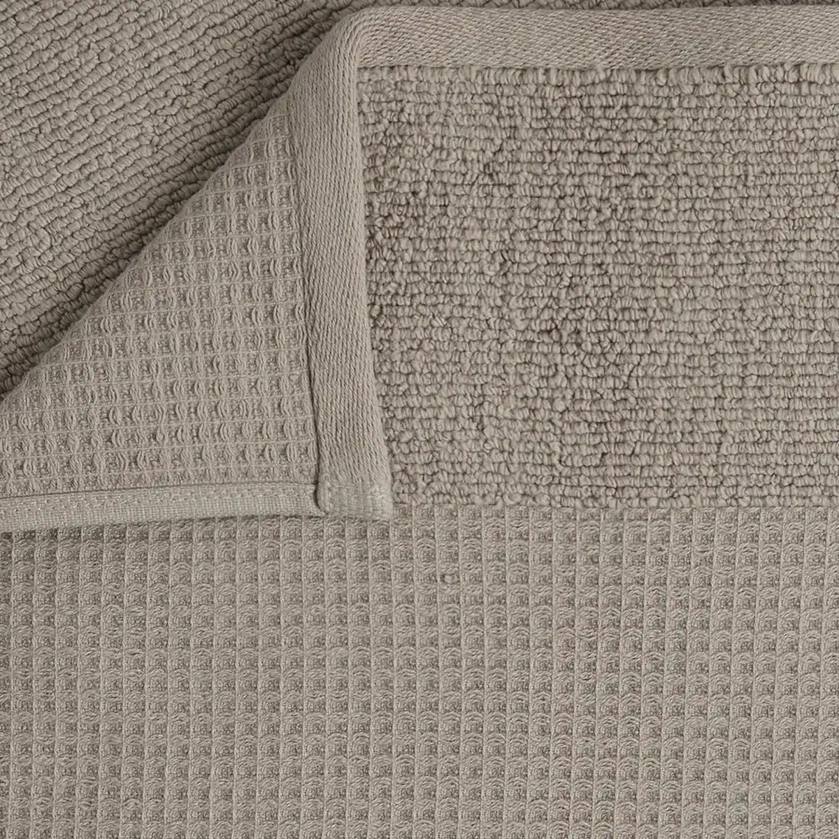 TOALLA DE BAÑO RIPLEY HOME WAFFLE 70X140 CM ARENA - 5