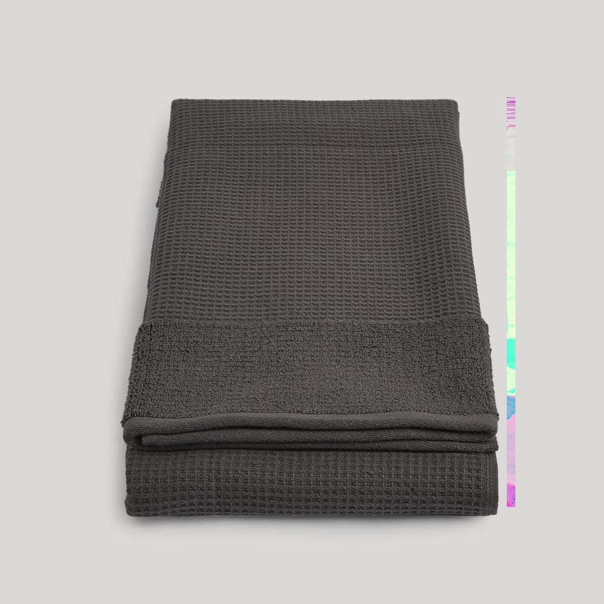 TOALLA DE BAÑO RIPLEY HOME WAFFLE 70X140 CM GRAFITO - 4