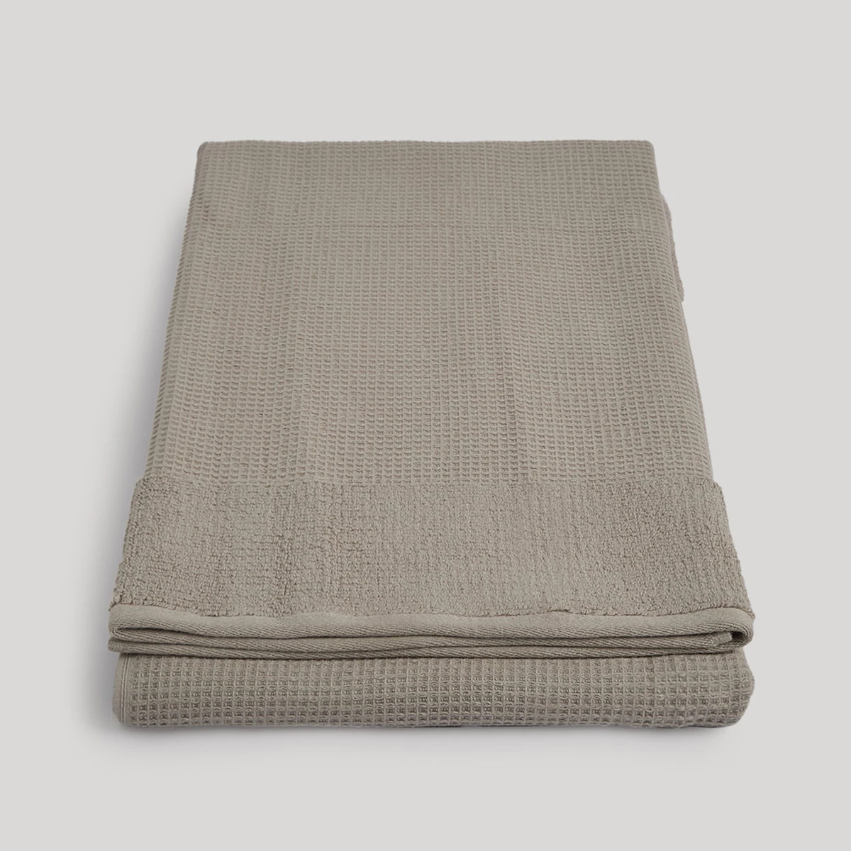 TOALLA DE BAÑO RIPLEY HOME WAFFLE 100X160 CM ARENA - 4
