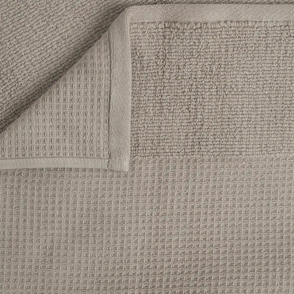 TOALLA DE BAÑO RIPLEY HOME WAFFLE 100X160 CM ARENA - 5