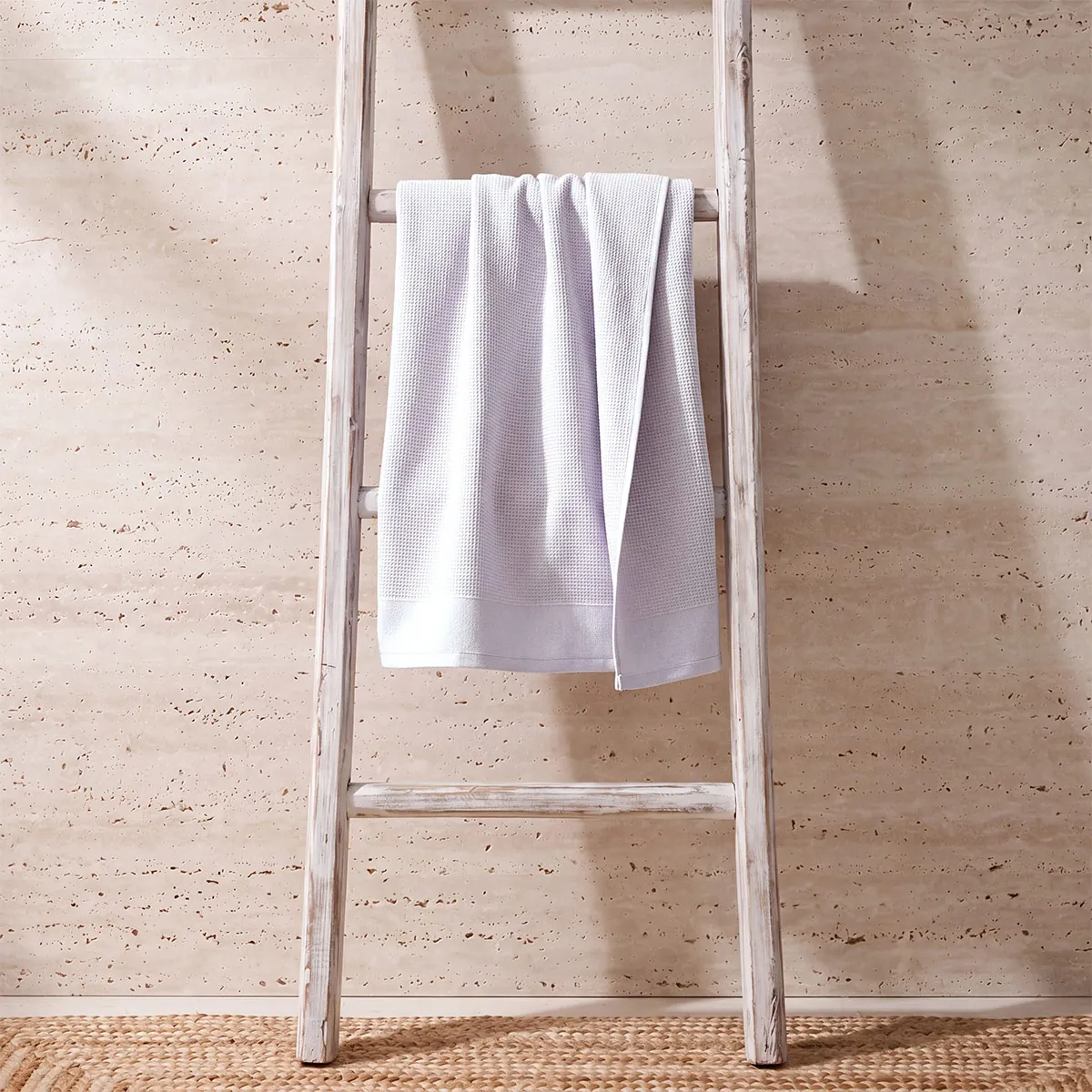 TOALLA DE BAÑO RIPLEY HOME WAFFLE 100X160 CM BLANCO - 1