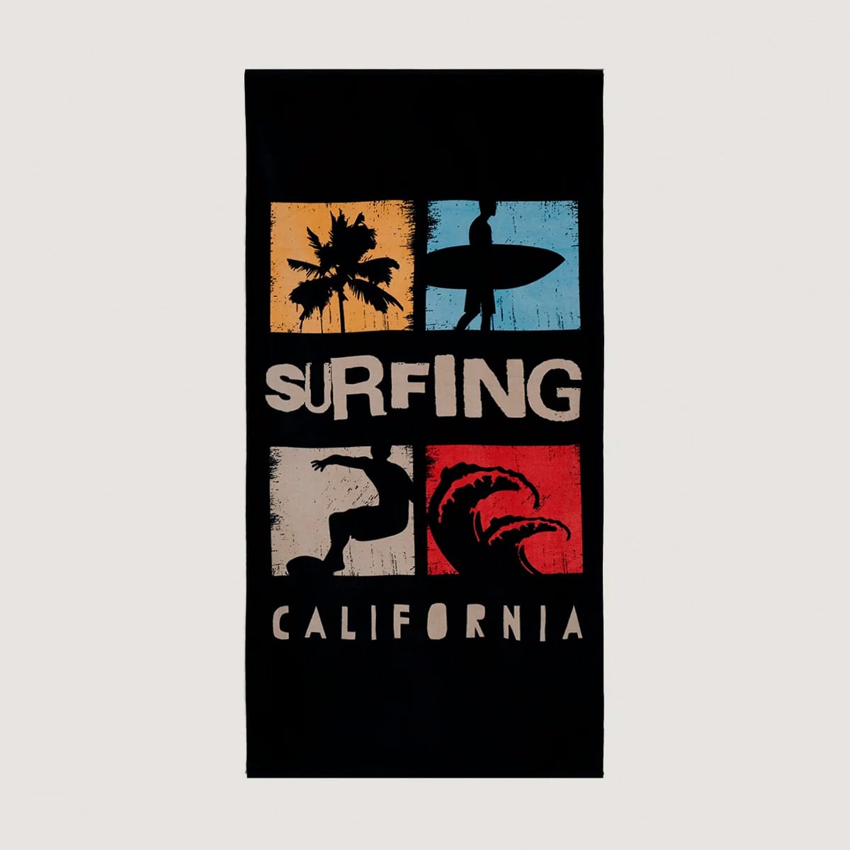 TOALLA DE PLAYA CLOUDBREAK VELOUR SURFING CALIFORNIA NEGRO - 2
