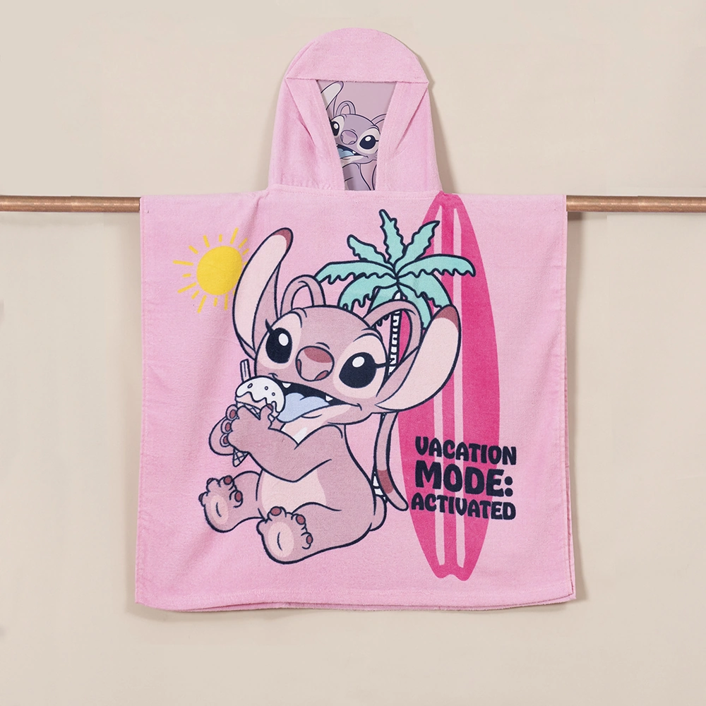 TOALLA CAPUCHA DISNEY ALGODÓN STITCH ANGEL - 1