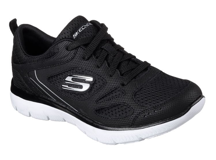 ZAPATILLAS MUJER SKECHERS RUNNING NEGRO 12982-BKW - 2