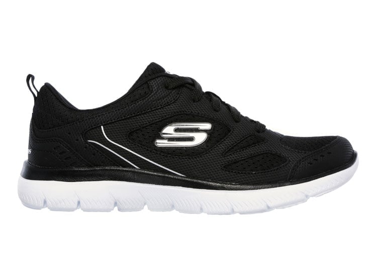 ZAPATILLAS MUJER SKECHERS RUNNING NEGRO 12982-BKW - 1
