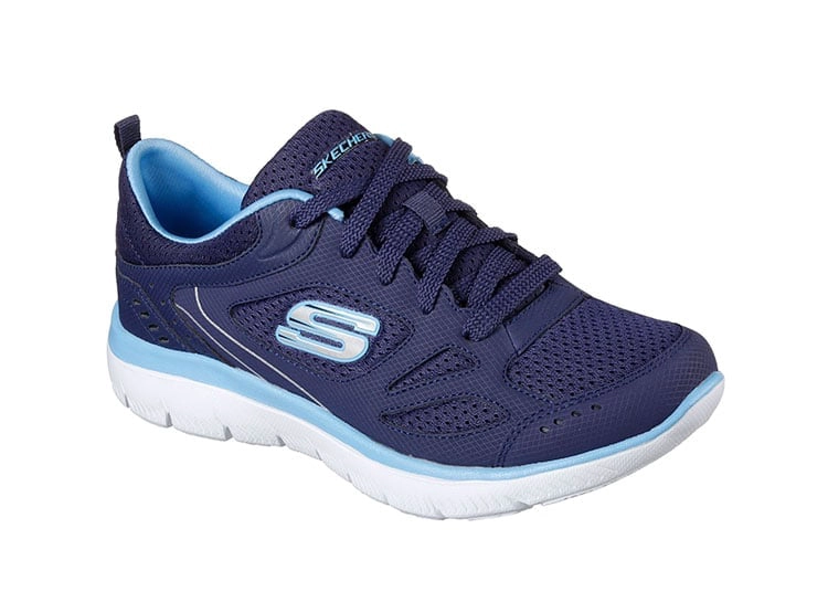 ZAPATILLAS MUJER SKECHERS RUNNING AZUL 12982-NVBL - 2