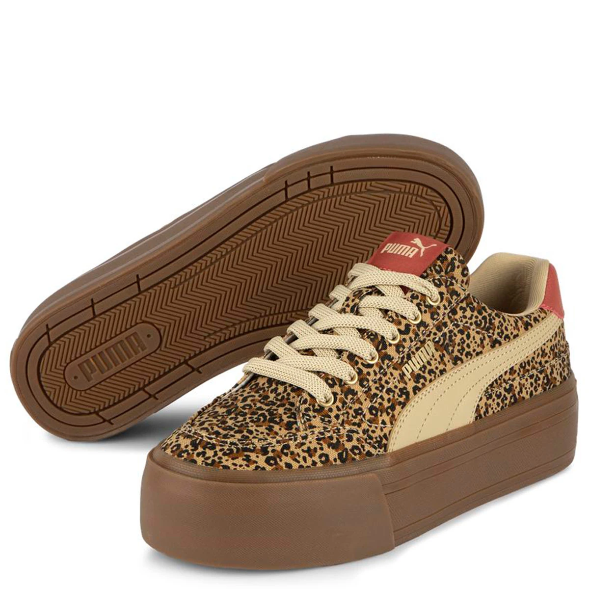 ZAPATILLA MUJER PUMA JOGGING MARRÓN COURT CLASSIC VULC FS PLATFORM ANIMAL WNS - 2