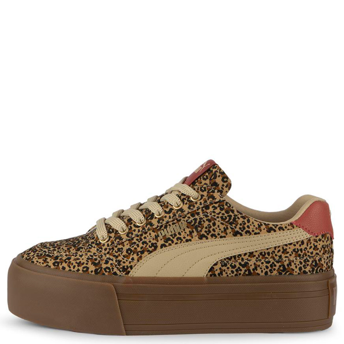 ZAPATILLA MUJER PUMA JOGGING MARRÓN COURT CLASSIC VULC FS PLATFORM ANIMAL WNS - 1