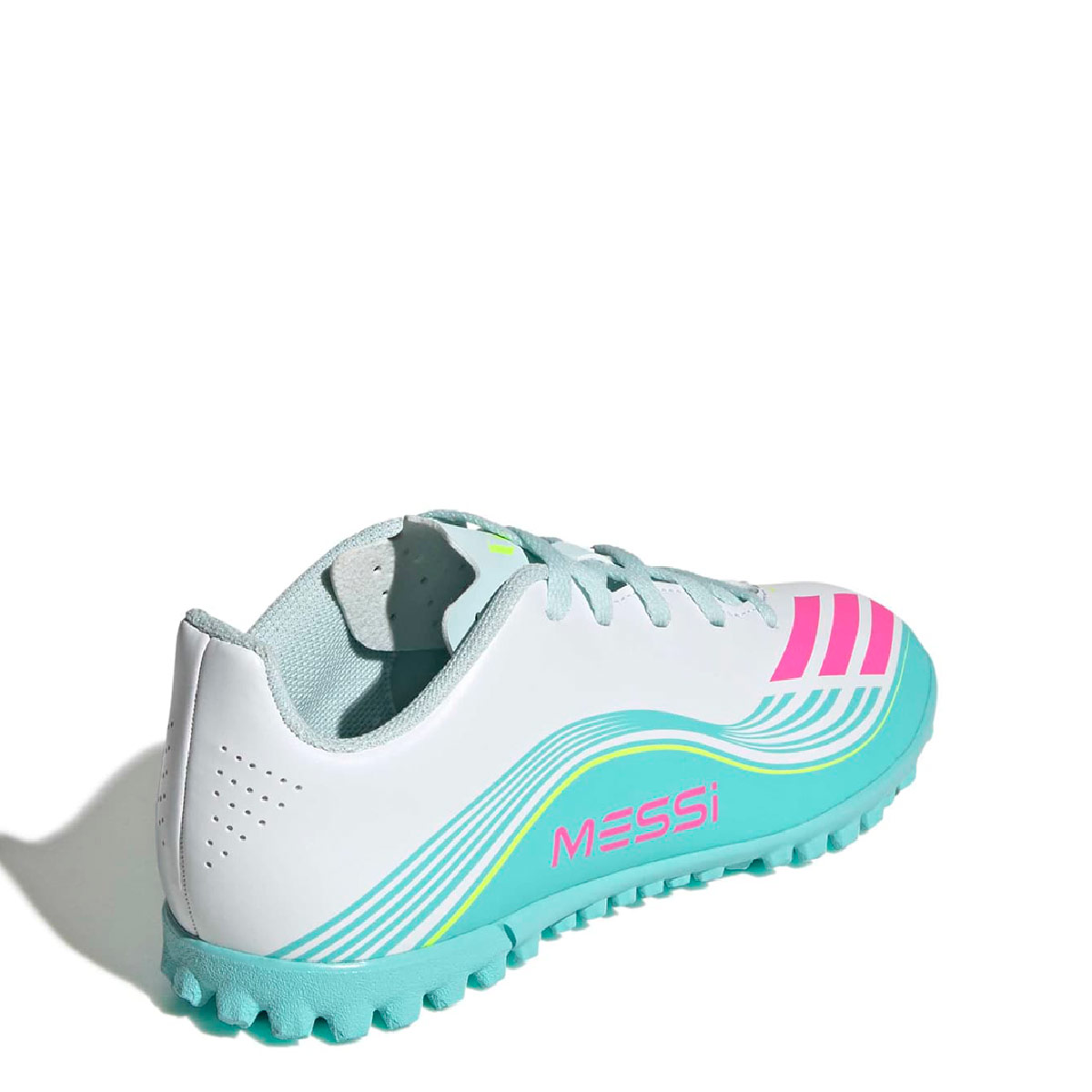 ZAPATILLAS NIÑO ADIDAS FÚTBOL PASTO SINTÉTICO BLANCO F50 MESSI CLUB0 - 5