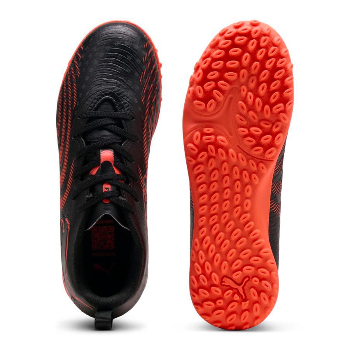 ZAPATILLAS NIÑO PUMA FÚTBOL PASTO SINTÉTICO NEGRO FUTURE 9 PLAY TT JR - 4
