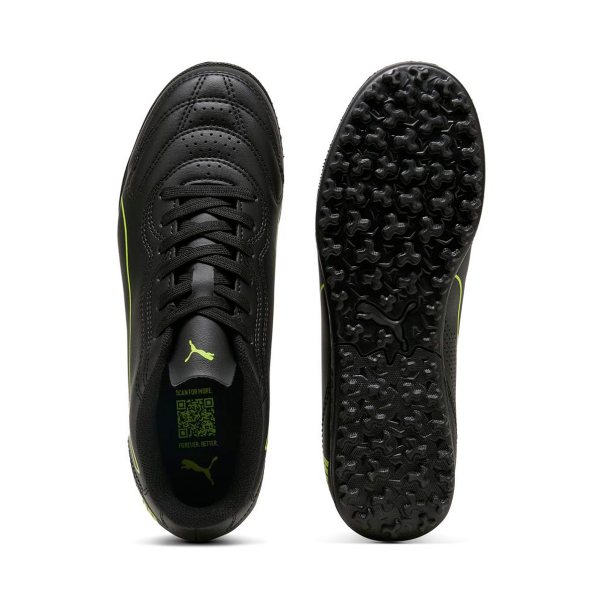 ZAPATILLAS NIÑO PUMA FÚTBOL PASTO SINTÉTICO NEGRO CLASSICO TT - 2