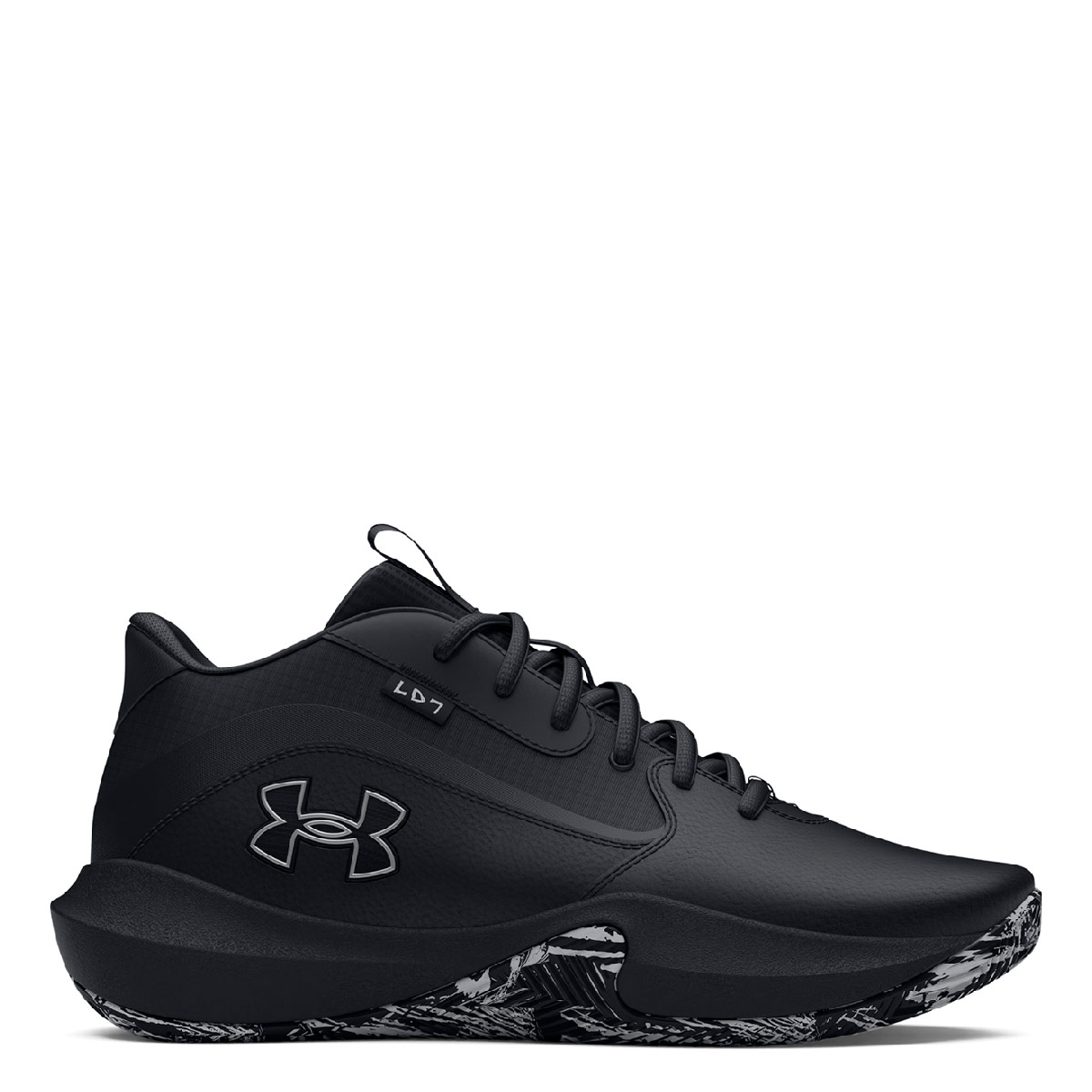 ZAPATILLAS UNISEX UNDER ARMOUR BASQUET NEGRO LOCKDOWN CUERO - 1