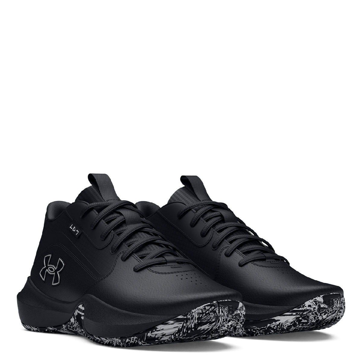 ZAPATILLAS UNISEX UNDER ARMOUR BASQUET NEGRO LOCKDOWN CUERO - 3