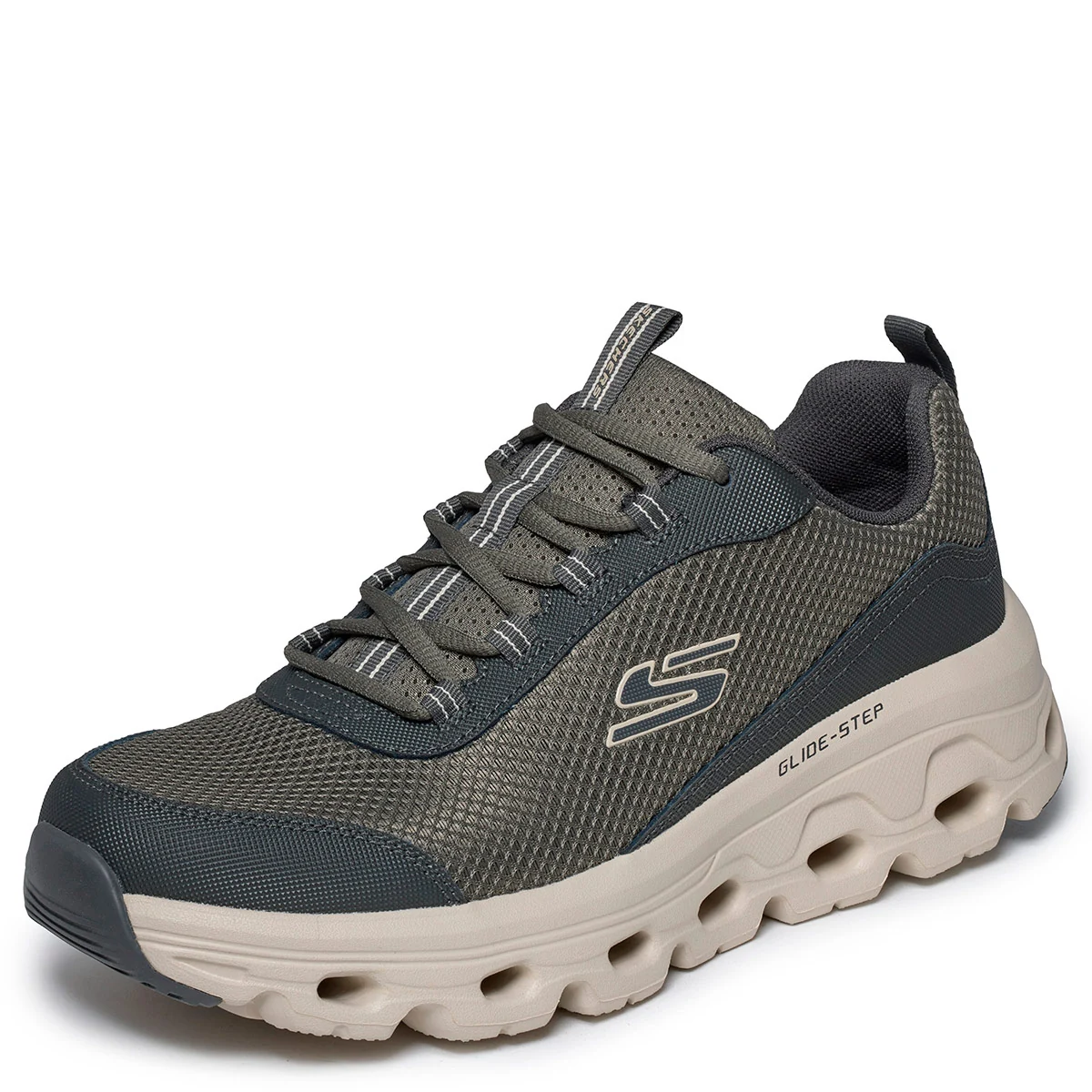 ZAPATILLAS HOMBRE SKECHERS RUNNING VERDE GLIDE-STEP SOLE - 3