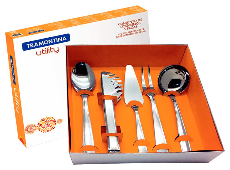 SET DE UTENSILIOS TRAMONTINA ACERO 5 PIEZAS - 1