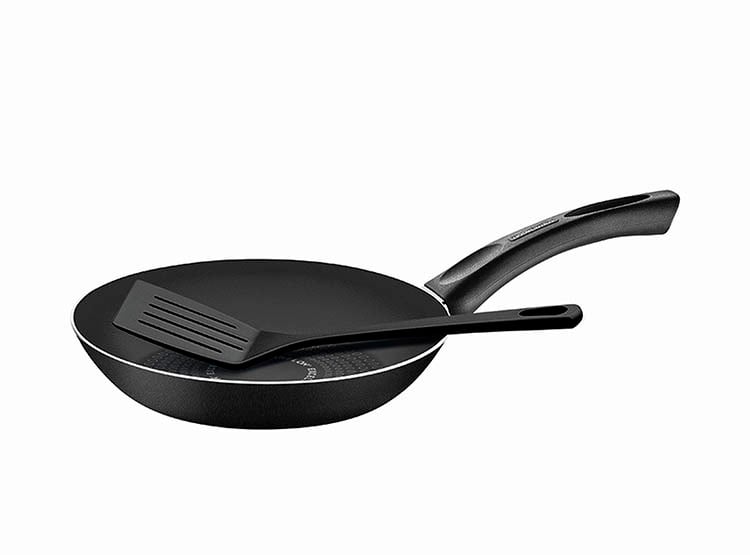 SARTÉN CON ESPÁTULA TRAMONTINA PARIS ALUMINIO NEGRO 28 CM - 2