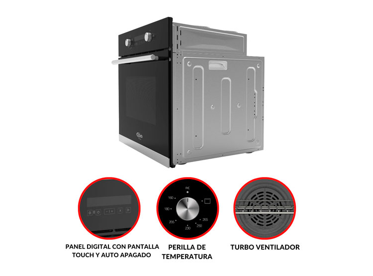 HORNO EMPOTRABLE GAS KLIMATIC BONN 70L - 3