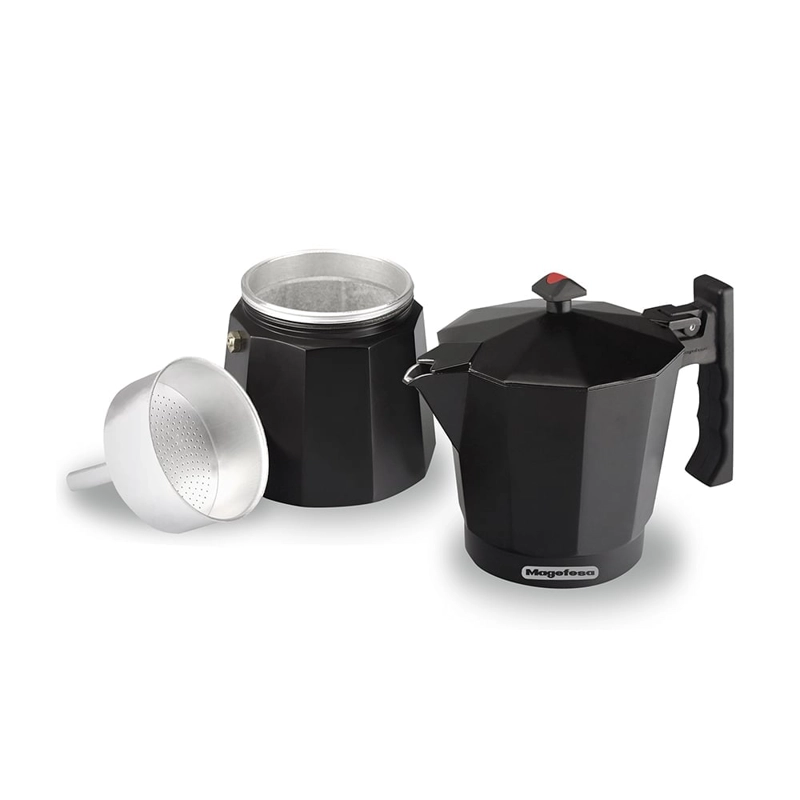 CAFETERA MAGEFESA 300 ML NEGRO ALUMINIO 3 PIEZAS COLOMBIA - 3
