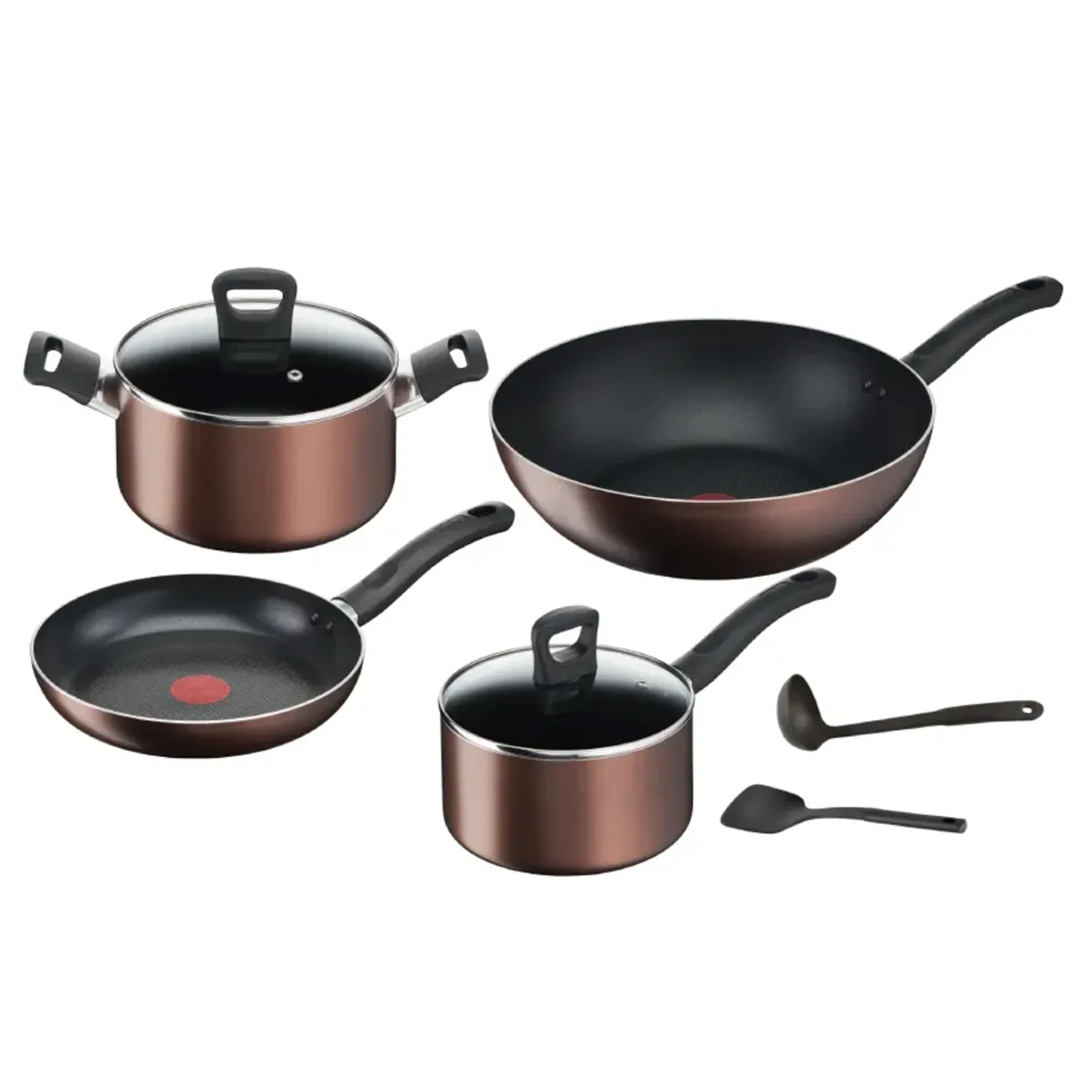 JUEGO DE OLLAS T-FAL 66213 COBRE 8 PIEZAS - 1