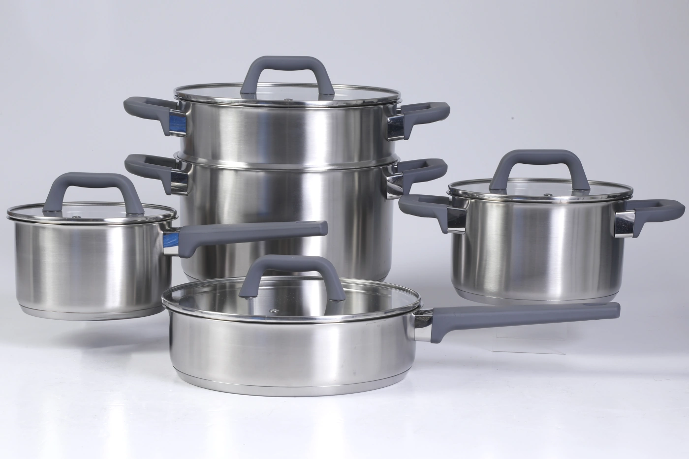 SET DE OLLAS OSTER RAMETTO 8.0 PIEZAS PLATEADO - 3