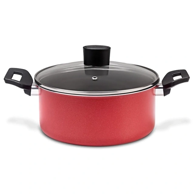 JUEGO DE OLLAS BRINOX GARLIC 5.0 PIEZAS ROJO - 4