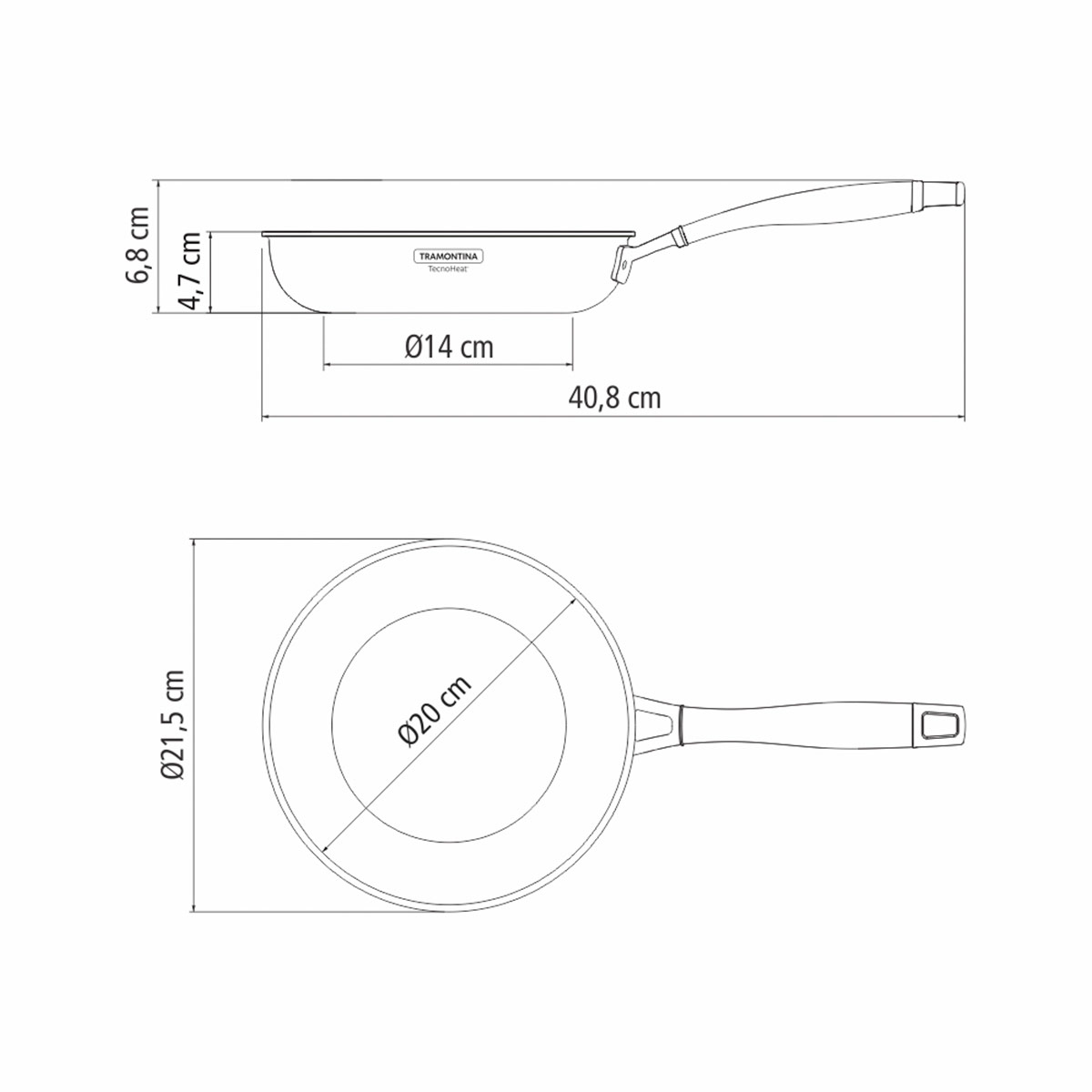 SARTÉN TRAMONTINA 62155200-GRANO 1.0 PIEZAS PLATEADO - 3