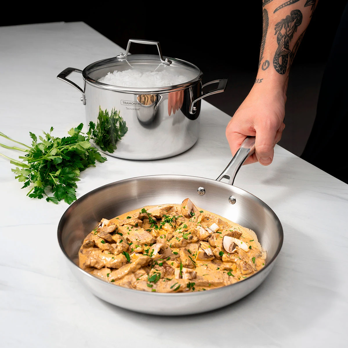 SARTÉN TRAMONTINA 62155200-GRANO 1.0 PIEZAS PLATEADO - 10