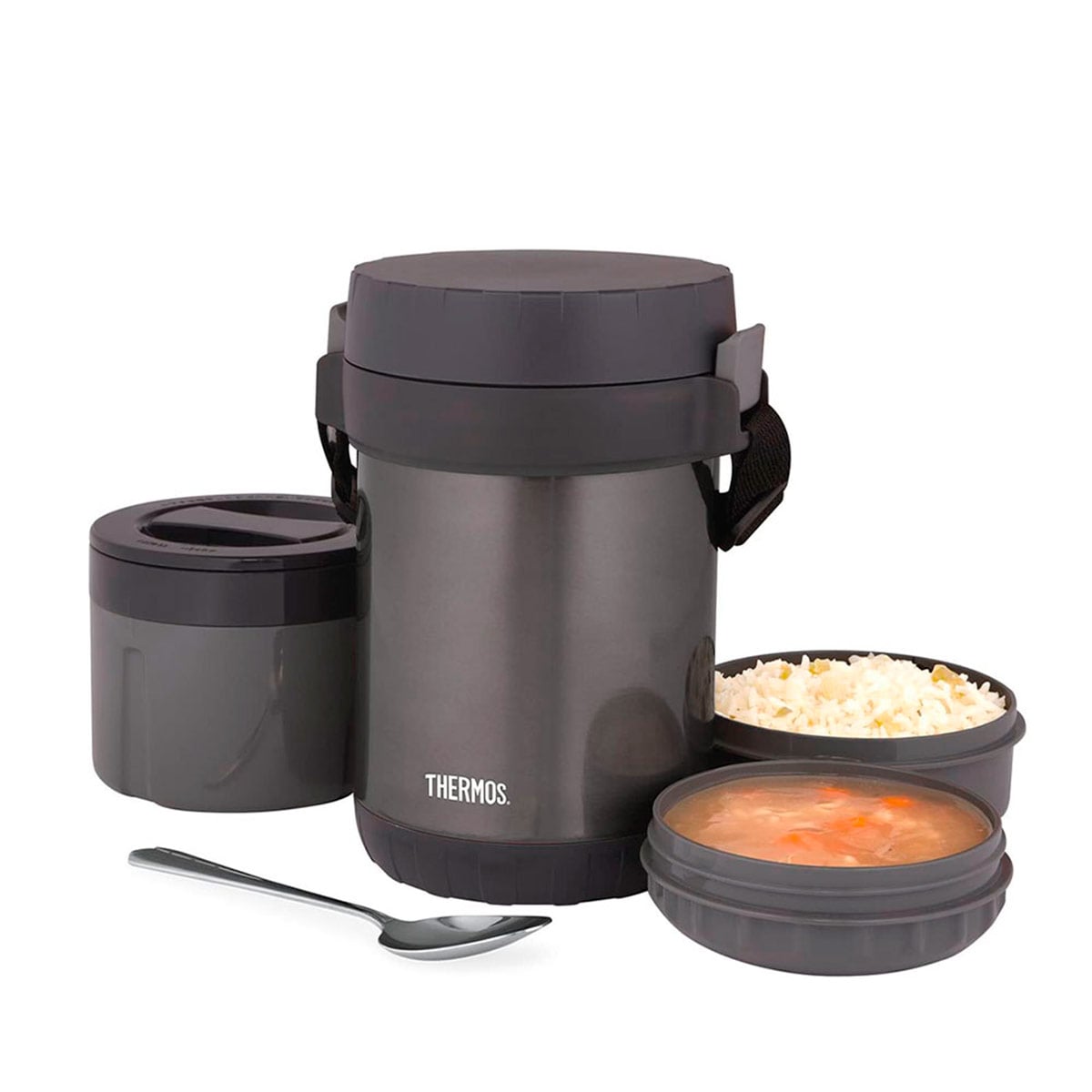 TERMO DE ALIMENTO THERMOS 1.8 LT DE ACERO P/ALIMENTOS CON COMPARTIMIENTOS - 3