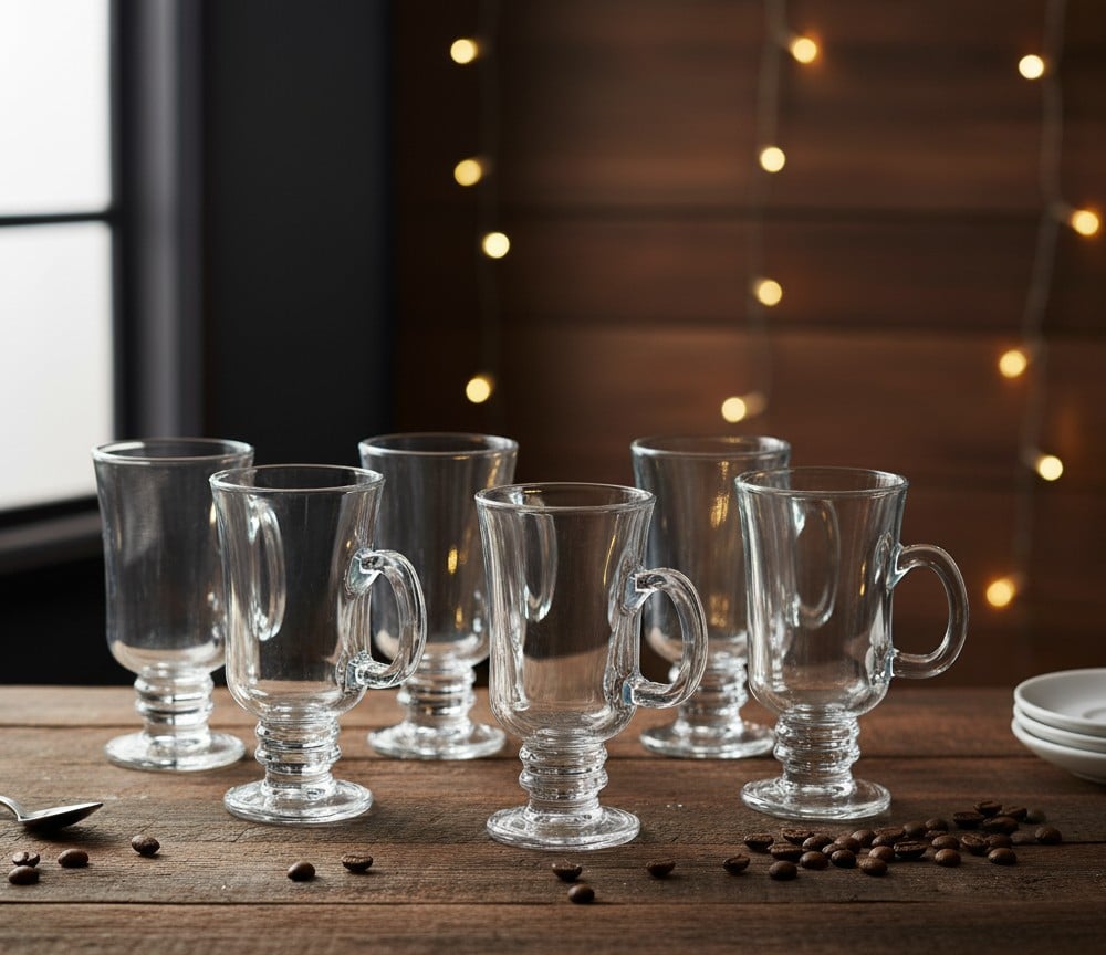 SET X6 TAZAS RIPLEY HOME CAPUCCINO VIDRIO - 1