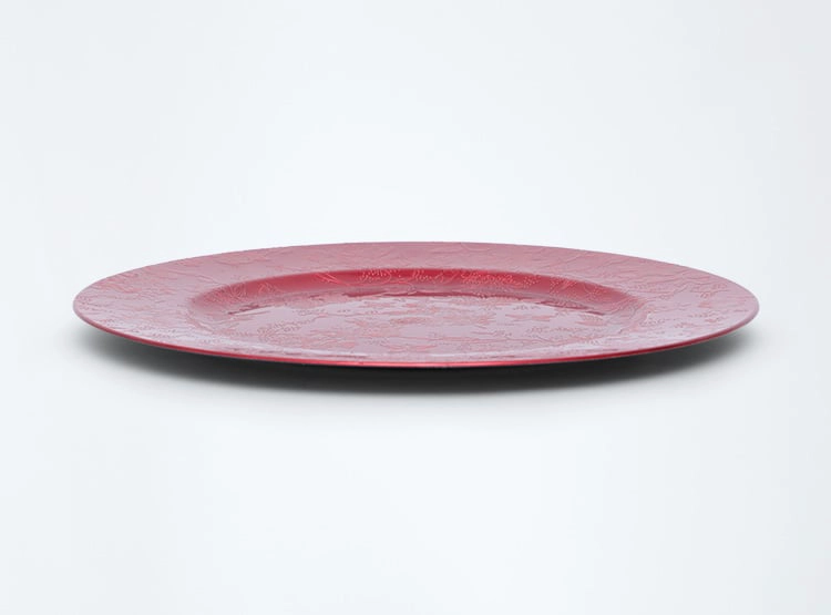 PLATO BASE RIPLEY HOME FLORES ROJO 33X33 CM - 2