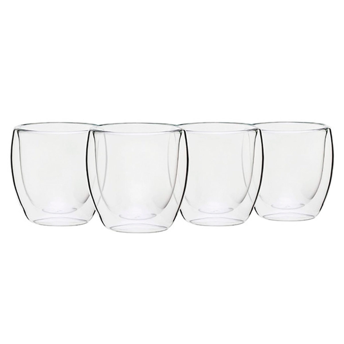 SET 4 VASOS RIPLEY HOME VIDRIO DOBLE PARED VIDRIO MULTICOLOR 100 ML - 1