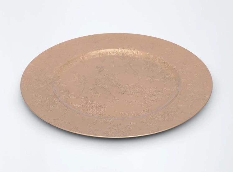 PLATO BASE RIPLEY HOME FLORES DORADO 33X33 CM - 1