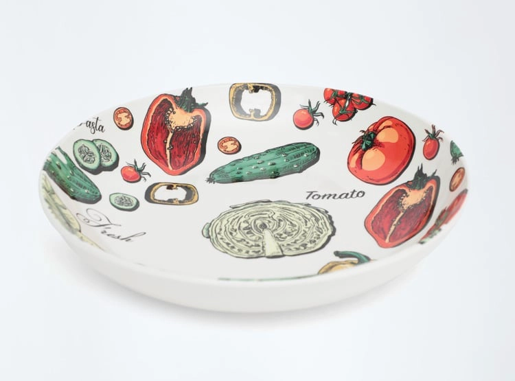 BOWL RIPLEY HOME VEGGIE PASTA PORCELANA MULTICOLOR - 2