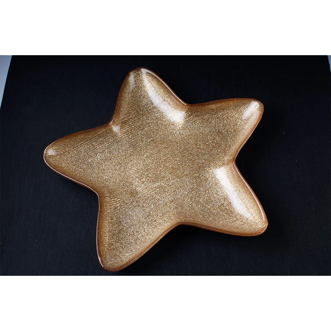 PLATO RIPLEY HOME ESTRELLA GLITTER DORADO - 3