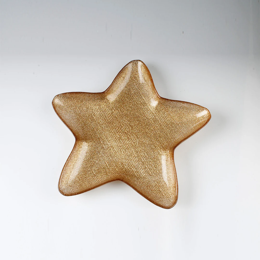 PLATO RIPLEY HOME ESTRELLA GLITTER DORADO - 4