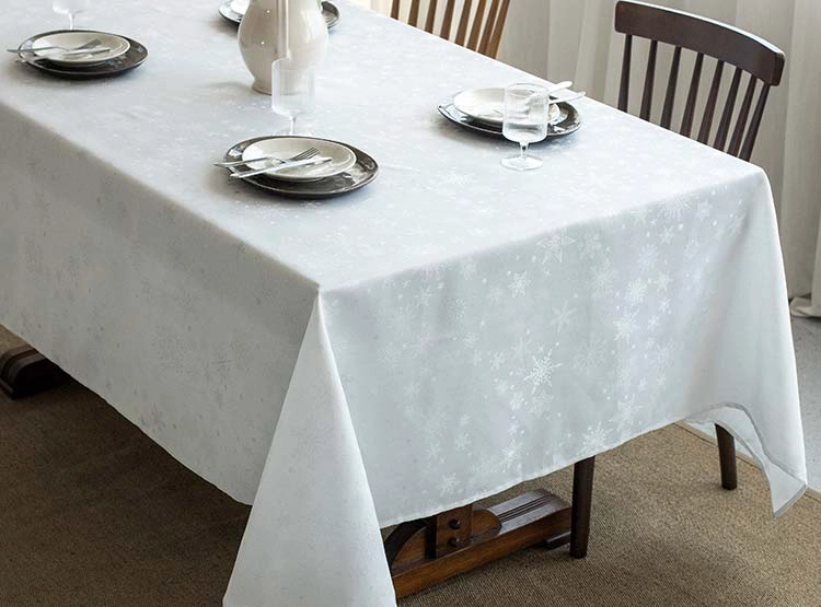 MANTEL RIPLEY HOME NAVIDAD COPOS 240 CM X 180 CM BLANCO - 4