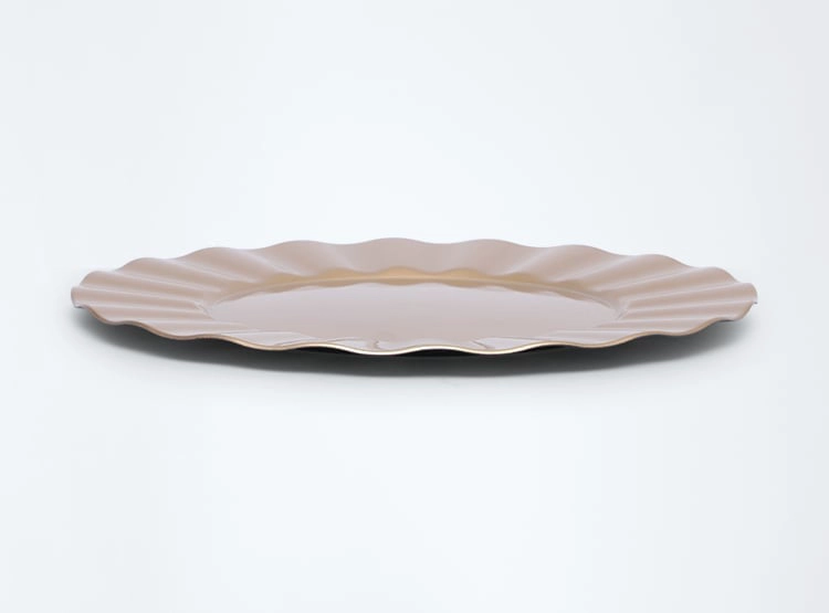 PLATO BASE  RIPLEY HOME ONDAS DORADO 33X33 CM - 1