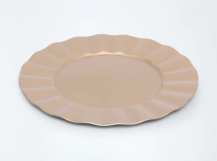 PLATO BASE  RIPLEY HOME ONDAS DORADO 33X33 CM - 2