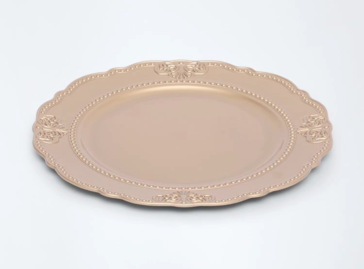 PLATO BASE RIPLEY HOME ANTONIETA GOLD 33X33 CM - 2