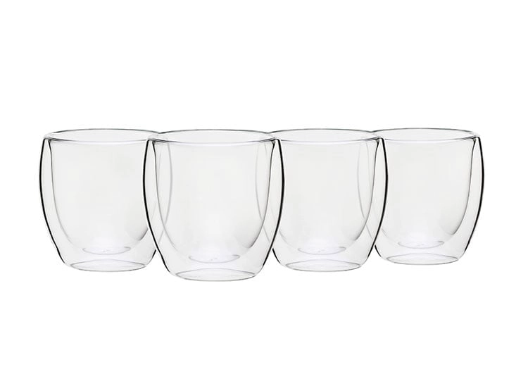 SET 4 VASOS RIPLEY HOME VIDRIO DOBLE PARED VIDRIO MULTICOLOR 100 ML - 2