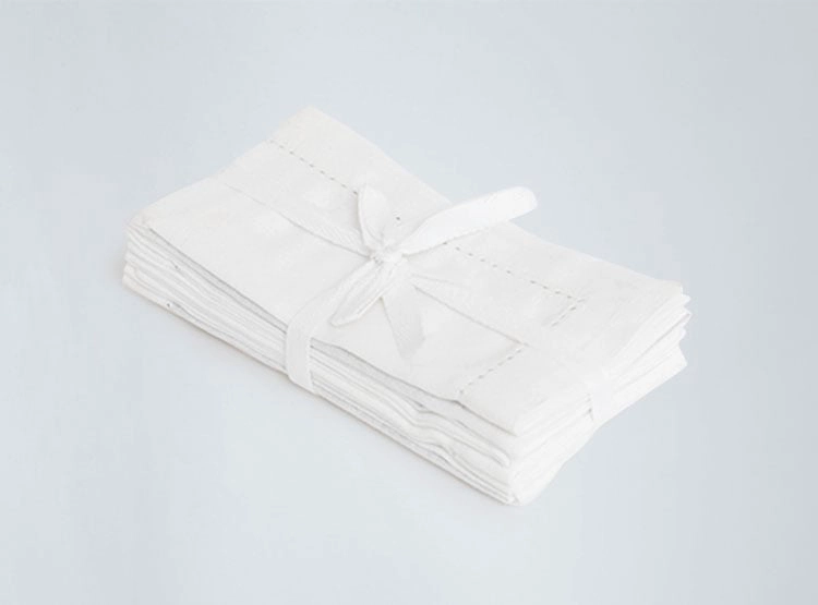 SET 4 SERVILLETAS RIPLEY HOME LISO ALGODÓN BLANCO - 1