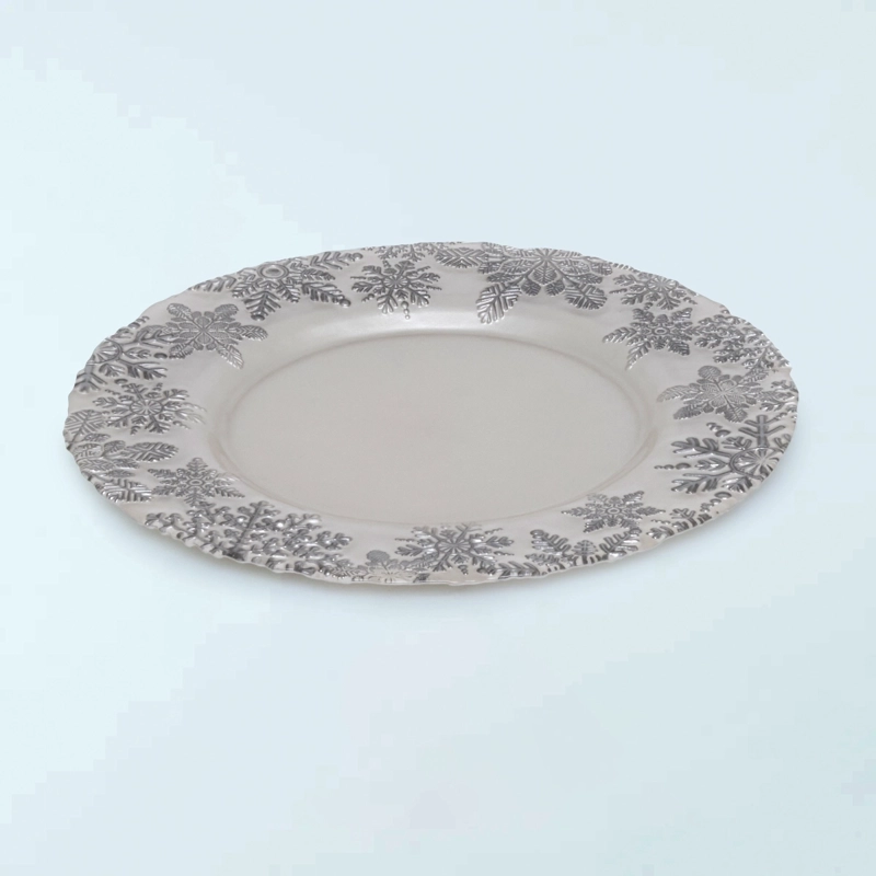 PLATO BASE RIPLEY HOME VIDRIO SILVER - 1