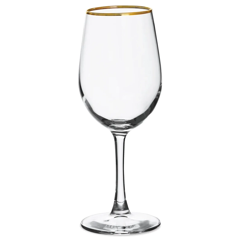 SET 4 COPAS DE VINO RIPLEY HOME BORDE DORADO VIDRIO - 2