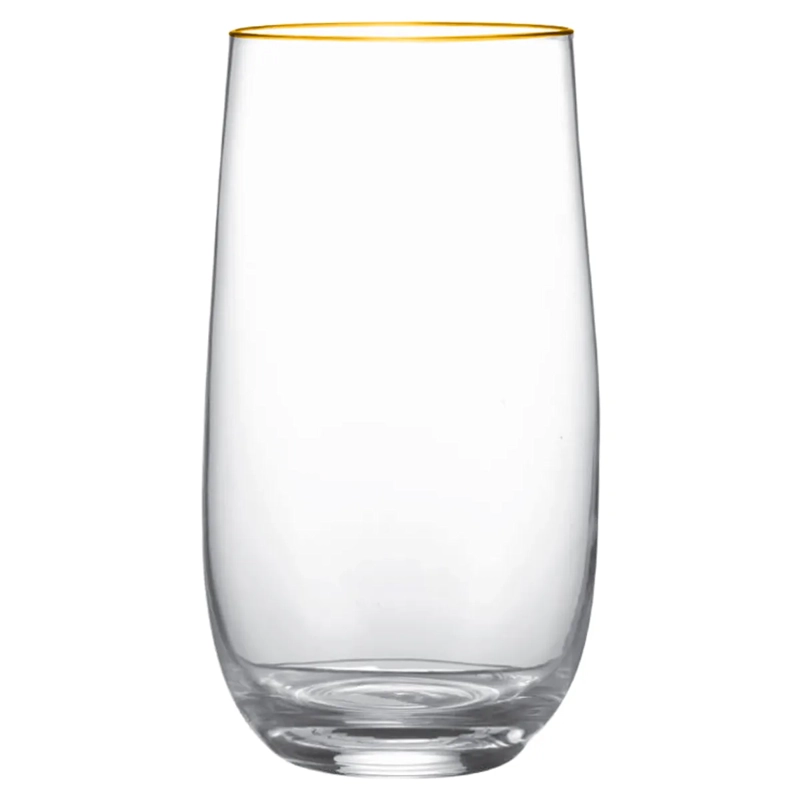 SET 4 VASOS RIPLEY HOME BORDE DORADO VIDRIO - 2
