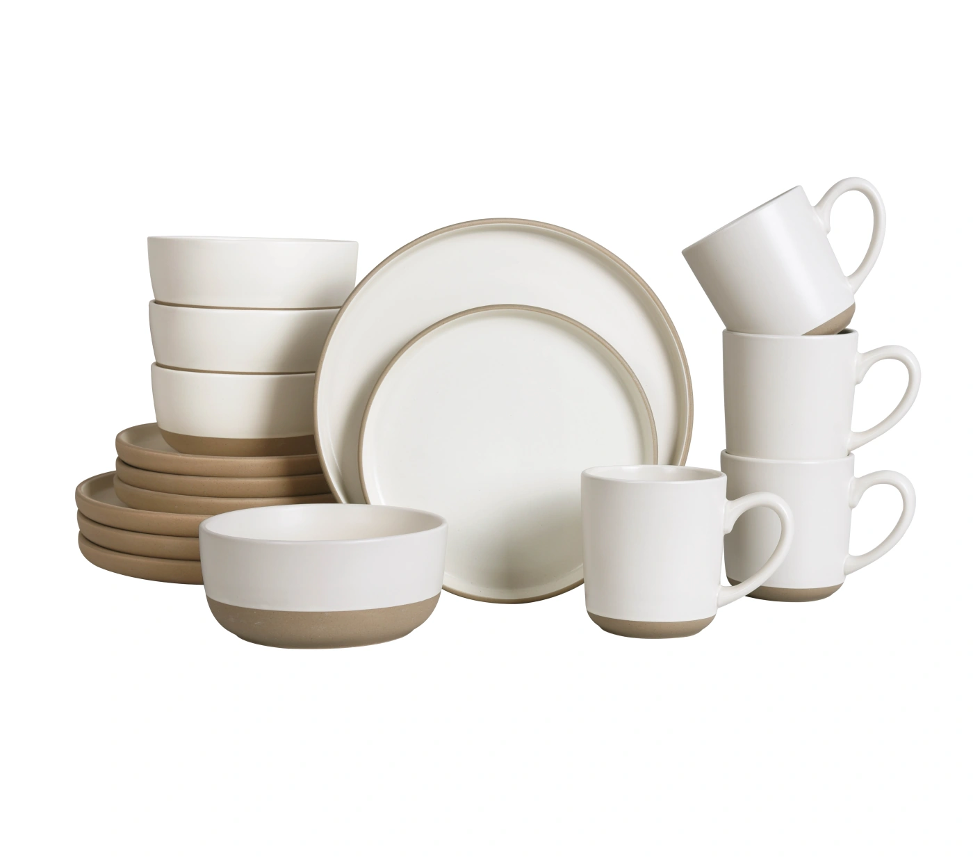 SET X16 VAJILLAS RIPLEY HOME NATURAL - 1